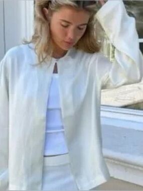 Djerf Avenue Silky Dream Cardigan in Cloud XL